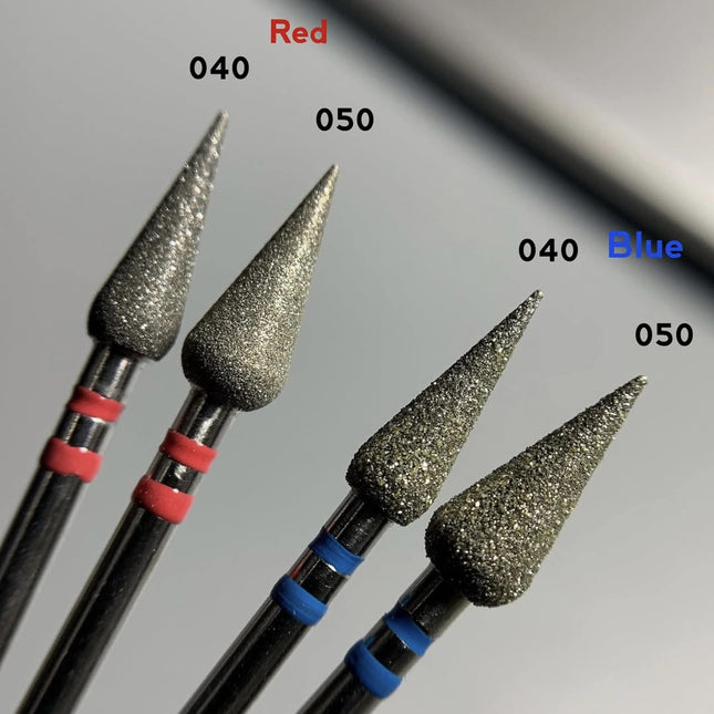 Premium diamond drill bit Drop 4.0-5.0 mm Blue by Profmanicure. 