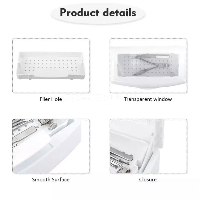 Contenedor para desinfección de instrumentos con tapa transparente de 0,5 l
