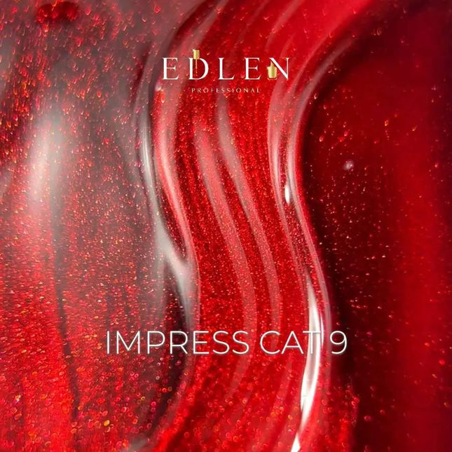 Edlen Cat Eye Impress №9 Rojo 9ml