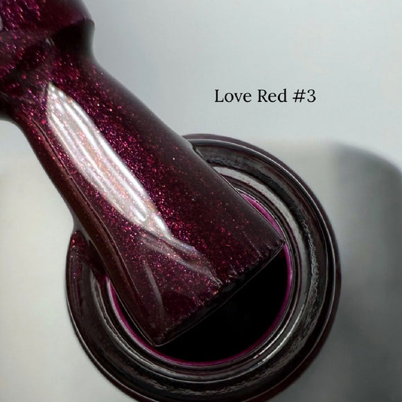 Esmalte en gel Saga Love Red n.º 3 Shimmer Borgoña 10 ml