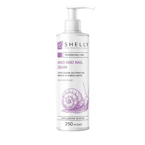 Hand And Nail Cream Allantoin , Snail Extract And Shea Butter Shelly 250 ml