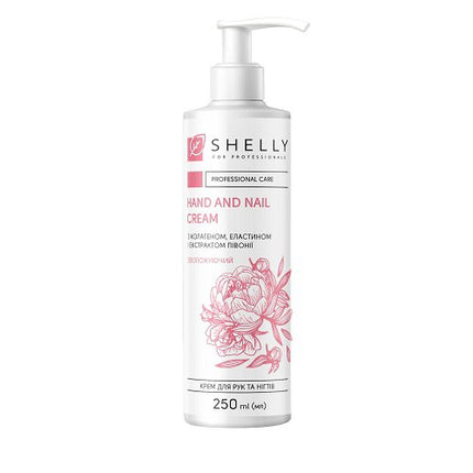 Hand- und Nagelcreme mit Kollagen, Elastin und Pfingstrosenextrakt Shelly 250 ml
