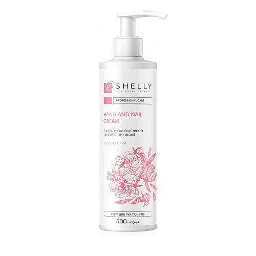 Hand And Nail Cream With Collagen, Elastin And  Peony Extract Shelly 500 ml