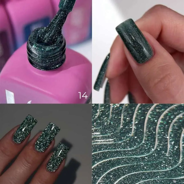 Luna Lurex Basislaag №14 Diepgroen 13ml