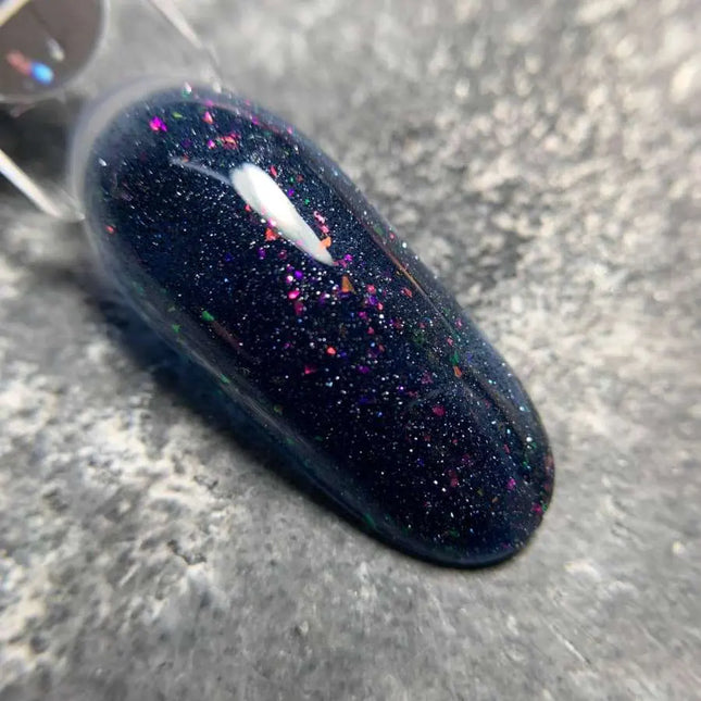 Luna Lurex Basislaag №21 Zwart-blauw met holografische folie 13ml