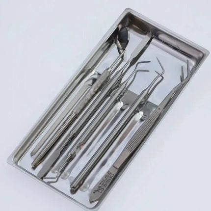 Pravokutna metalna posuda za instrumente za 7 instrumenata