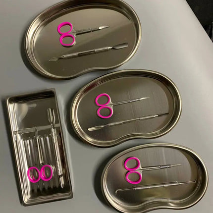 Pravokutna metalna posuda za instrumente za 7 instrumenata