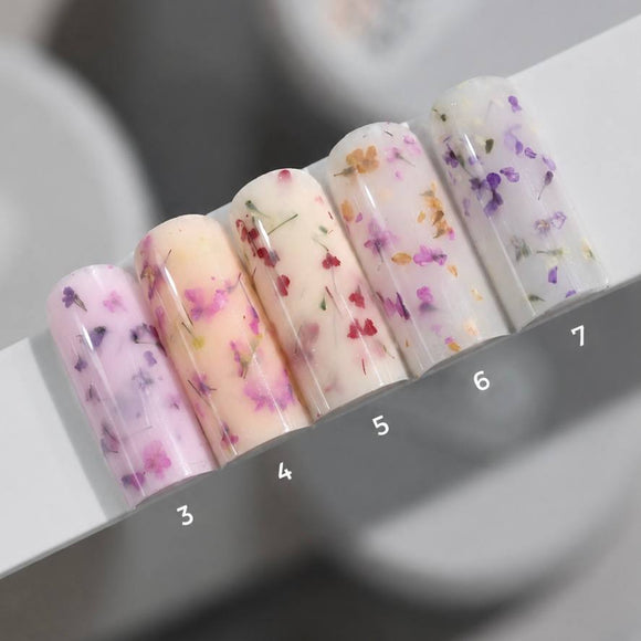 Saga Liquid Floral Gel №3 Milky blackberry with dried flowers 15ml