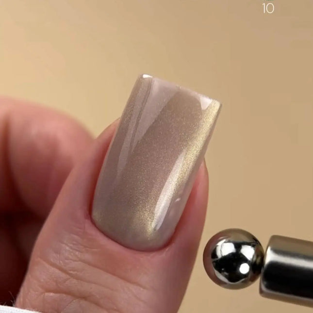 BIBLIOTEKA Cat Eye Gel Polish №10 Solar Glow 10ml - Golden