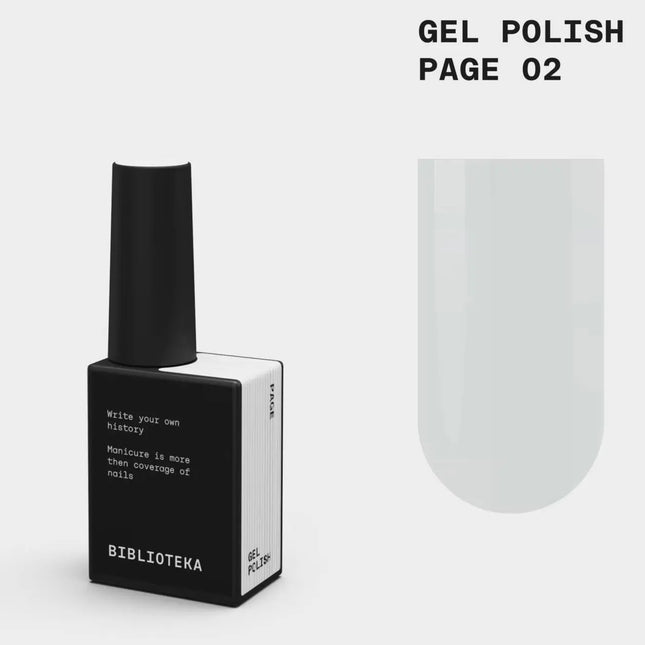BIBLIOTEKA Gel Polish №002 Page 10ml - White color
