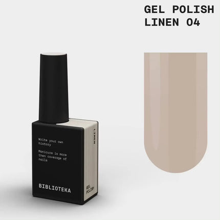 BIBLIOTEKA Gel Polish №004 Linen 10ml - Warm beige color