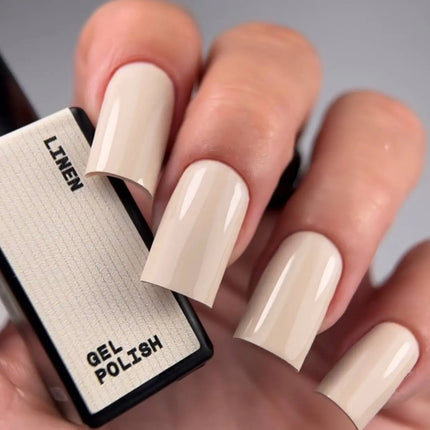 BIBLIOTEKA Gel Polish №004 Linen 10ml - Warm beige color