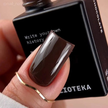 BIBLIOTEKA Gel Polish №024 Chocolate 10ml - Dark brown color