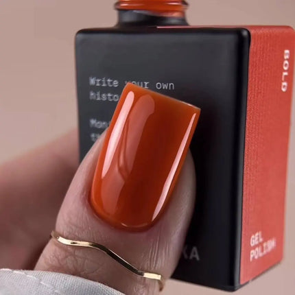 BIBLIOTEKA Gel Polish №030 Bold 10ml - Cold orange color