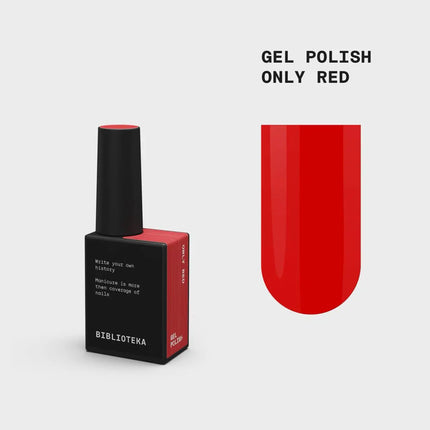 Smalto gel BIBLIOTEKA №014 Only Red 10ml - colore rosso Classic