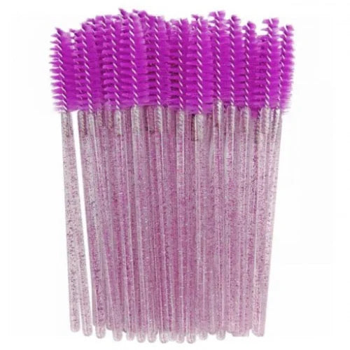 Brush for mascara / eyelashes / eyebrows pink nylon set 2 (pcs) Kodi Professional - Eyebrow and eyelash brushes