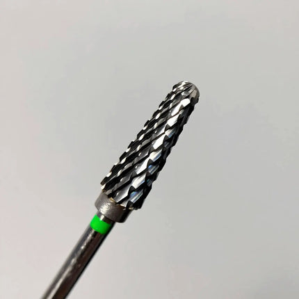 Broca de carboneto para micromotor de unhas "Cone" 5mm Verde H705cK Nisima