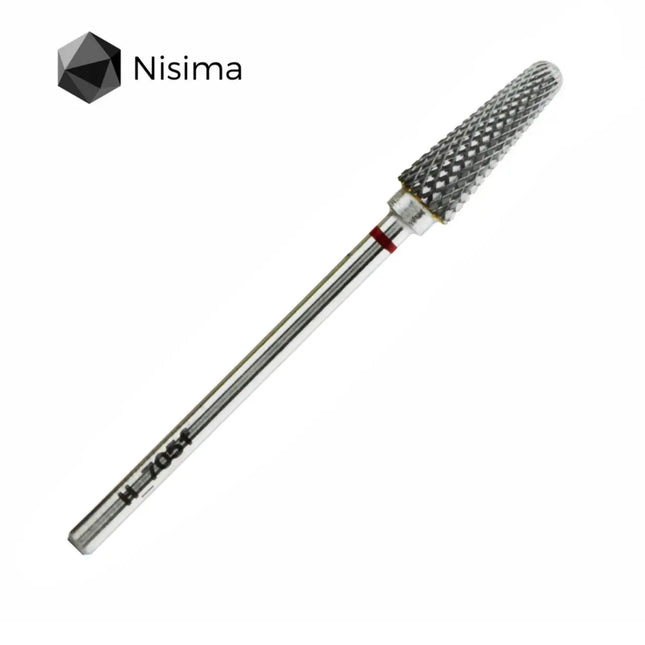 Karbidni nastavak za električnu turpiju za nokte „Frustum” 5 mm crveni H705fK Nisima
