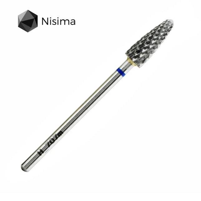 Freză din carbură pentru unghii „Corn” 5mm albastră H707mK Nisima
