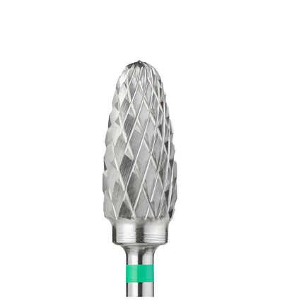 Fresa de carburo para uñas «Corn» de 6mm, verde, 14236 (para zurdos)