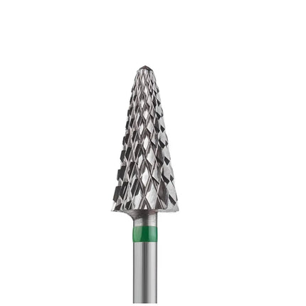 Punta fresa per unghie in carburo "Сone" 6mm Verde 407402M