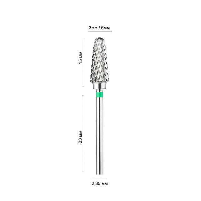 Freză din carbură pentru unghii „Frustum” 6mm Green 148.41360