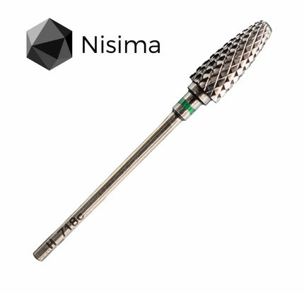 Carbide Nail Drill Bit "Corn” 6mm Green H718cK Nisima