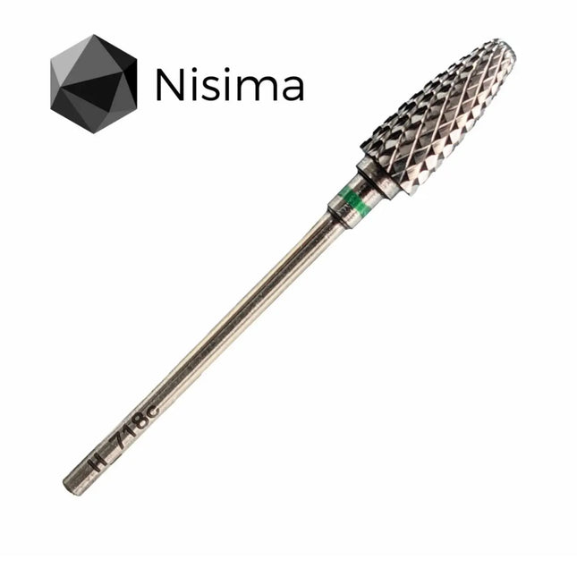 Freza din carbură pentru unghii „Porumb” 6mm Verde H707mK Nisima