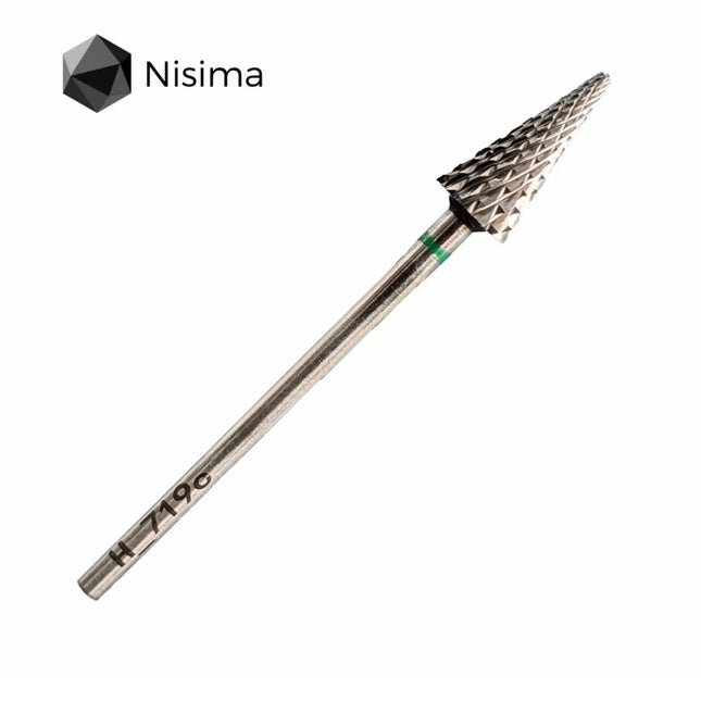Karbidni nastavak za brusilicu za nokte "Cone" 6mm Green H719cK Nisima