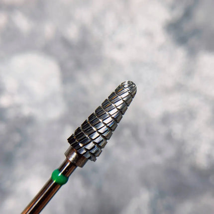 Fraise à ongles en carbure « Frustum » 6 mm verte Hr704cK Nisima