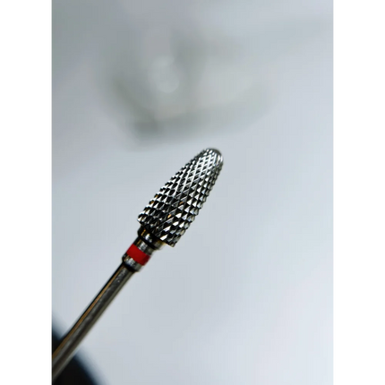 Carbide nail drill bit “Corn” 6*14.5 Red - Carbide nail drill bits