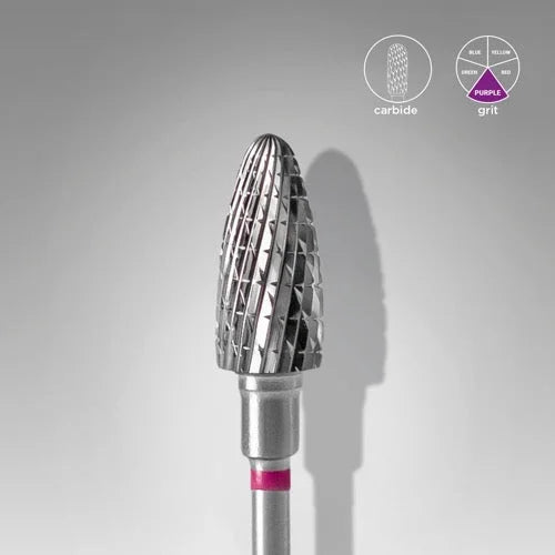 Carbide nail drill bit “Corn” 6*14 Red Staleks - Carbide nail drill bits