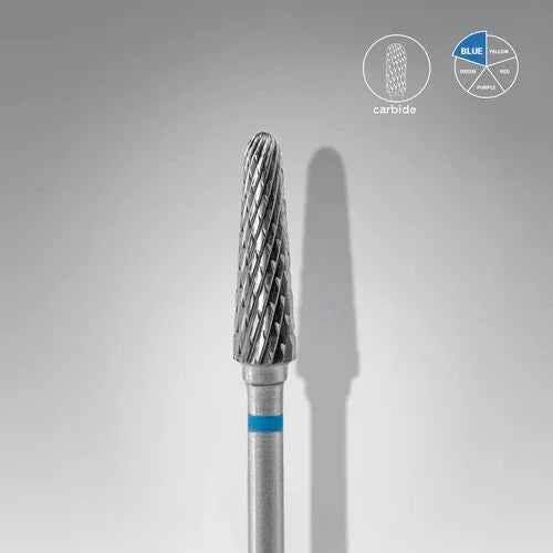 Carbide nail drill bit ’Thin Cone” 4*13 Blue Staleks - Carbide nail drill bits
