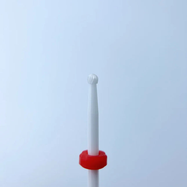 Ceramic nail drill bit “Ball” 2 mm Red - Ceramic nail drill bits