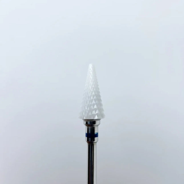 Ceramic nail drill bit “Cone” Rounded 6*13 mm Blue - Ceramic nail drill bits