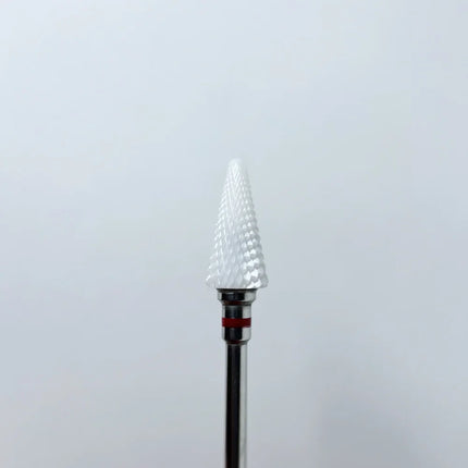 Ceramic nail drill bit “Cone” Rounded 6*13 mm Red - Ceramic nail drill bits