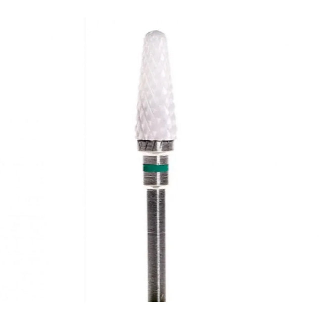 Ceramic nail drill bit “Cone” Thin 4.5*13 mm Green - Ceramic nail drill bits