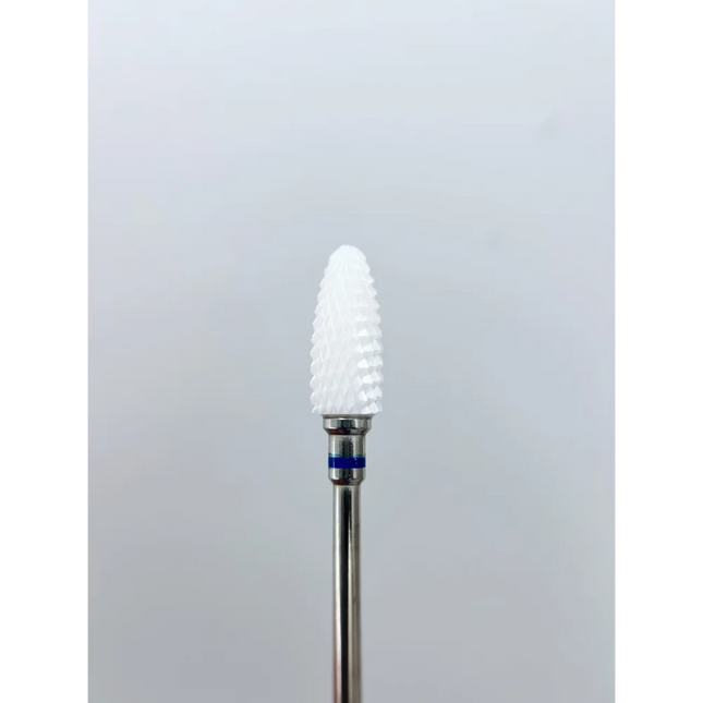 Ceramic nail drill bit “Corn” 6*14.5 mm Blue - Ceramic nail drill bits