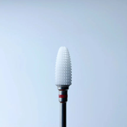 Ceramic nail drill bit Corn “Typhoon” 5*14 mm Red - Ceramic nail drill bits