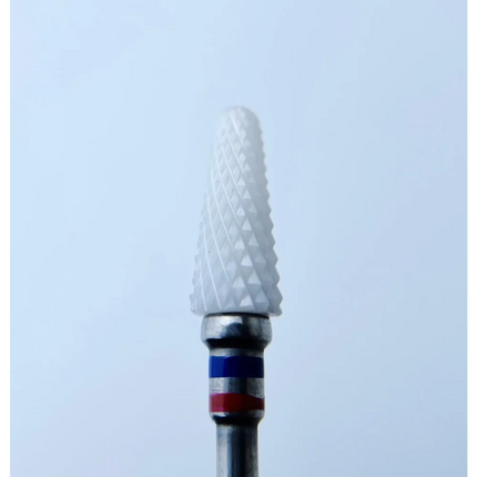 Ceramic nail drill bit “Umbrella” 5*14 mm Blue-Red - Ceramic nail drill bits