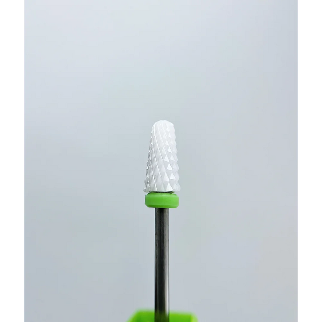 Ceramic nail drill bit “Umbrella” 6*14 mm Green - Ceramic nail drill bits