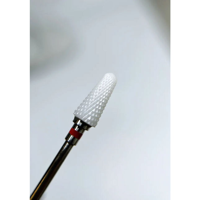 Ceramic nail drill bit “Umbrella” 6*14 mm Red - Ceramic nail drill bits