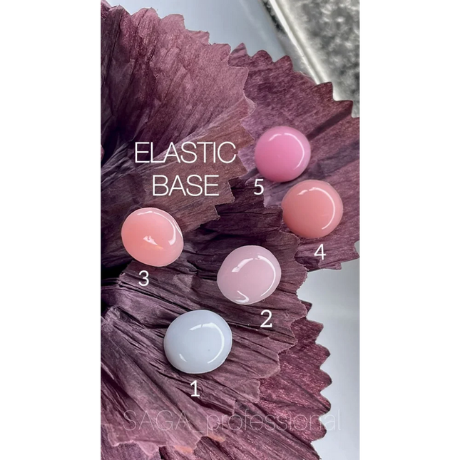 Cover Base Elastic №1 15 ml Saga Professional - Color Base