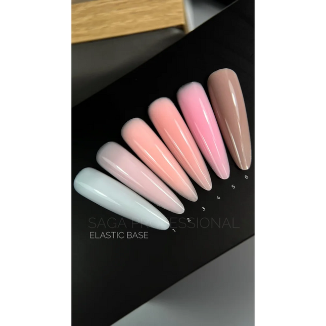 Cover Base Elastic №1 15 ml Saga Professional - Color Base