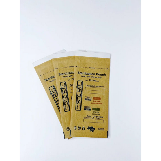 Craft bag for sterilization ProSteril 75*150mm (brown) 100pcs - Craft bags for sterilization