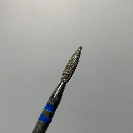 Diamond nail drill bit “Flame” 2.1 mm Blue Premium