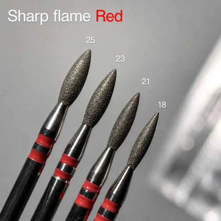 Diamant-Nagelbohrer „Flamme“ 1.8mm Rot Premium