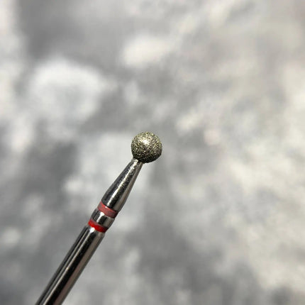 Diamond nail drill bit “Ball” 3.5 mm Red P801f035