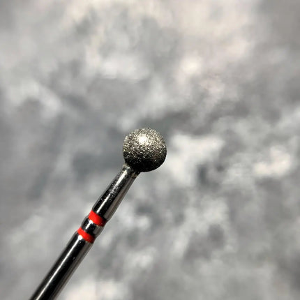 Diamond nail drill bit „Ball” 5.0 mm Red P801f050