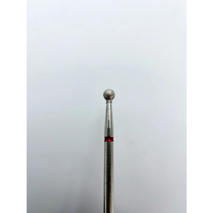 Diamond nail drill bit “Ball” 3.0 mm Red - Diamond nail drill bits